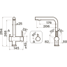Комплект смеситель + фильтр OMOIKIRI NAGANO-SA-P + PURE DROP LITE 4055,8028P